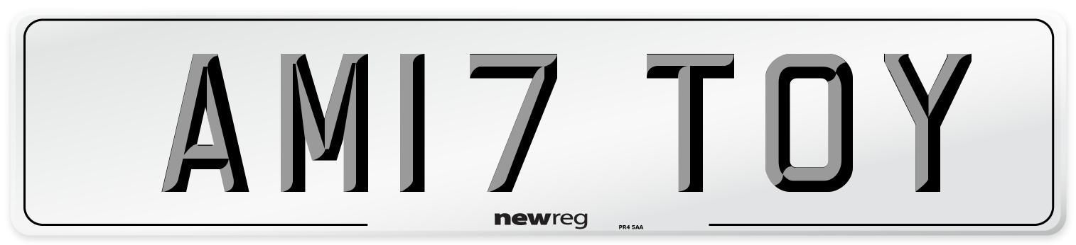 AM17 TOY Number Plate from New Reg